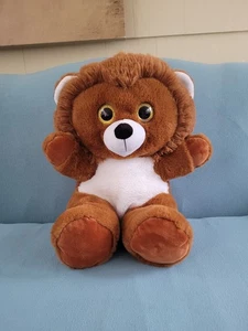 Adorable Peluche León 18" Marrón Blanco con Ojos Brillo Dorado #PF-AS140 Nanco - Imagen 1 de 11
