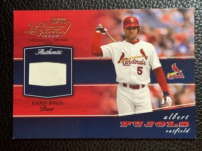 2002 Playoff Piece Of The Game Bronze Albert Pujols /250 Game Used Base - Image 1 of 2