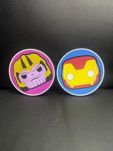 Funko-Marvel Collector Corps-Iron Man/Thanos-Drink Coasters-Set Of 2 - Picture 1 of 4