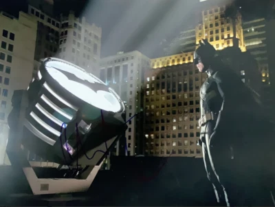 Christian Bale signed Batman Dark Knight 11x14 Big Photo In Person. Proof - Image 1 of 4