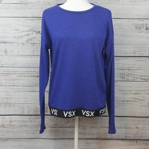 VSX Victoria's Secret Sport Sweatshirt Bright Blue Size Small Thumb Holes - Picture 1 of 9