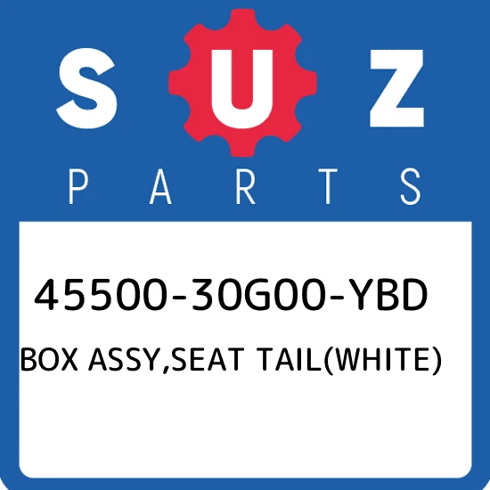 45500-30G00-YBD Conjunto de caja Suzuki, cola de asiento (blanco) 4550030G00YBD, nuevo genuino OEM  Foto 1 de 1