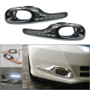 LED Daytime Running Lights DRL Lamp For Honda Jazz 2011 2012 2013 ABS 2Colors - Foto 1 di 9