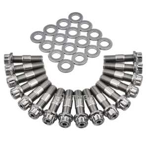 SUS304 Exhaust Manifold Stud Kit For TOYOTA V8 1UZ-FE 2UZ-FE 3UZ-FE (x16) TW - Picture 1 of 6