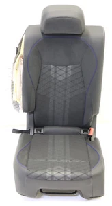 VW Tiguan III CT R-Line Sport Sitz Rücksitzbank schwarz blau anthrazit Rechts - Afbeelding 1 van 9