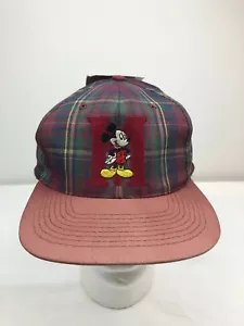 Mickey Mouse Flannel Pattern Adjustable Baseball Cap New w/Tag - Picture 1 of 4