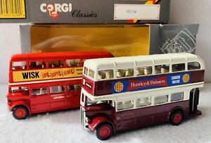 2x Corgi Classics 1:43 AEC Double Decker Buses (599 & C599/3), VGC