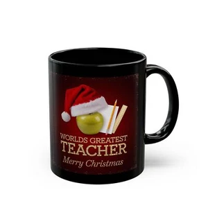 Teacher Mug, Worlds Greatest Teacher, Merry Christmas, Coffee Cup, Secret Santa - Picture 1 of 6