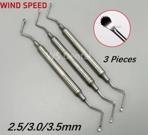 Curetas óseas Lucas dental periodontal cuchara dentada juego de 3 herramientas quirúrgicas S.S - Imagen 1 de 13