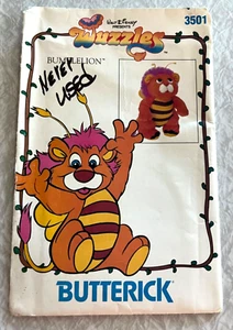 Vintage Disney Wuzzles Butterick Sewing Pattern Bumblelion #3501 Uncut 1985 - Picture 1 of 2