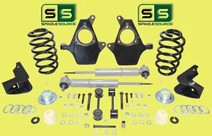 4/6 Drop Kit Spindles Struts Brkt Kit Rr Coils AirRods FOR 07-14 GM/GMC 1500 SUV - Picture 1 of 1