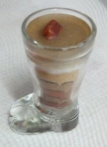Clear Shotglass Boot MOD.DEP. #16 Sand Filled 3.25'' Tall - Picture 1 of 4