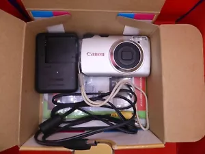 Canon PowerShot A3300 IS 16.0MP Digital Camera 5x Optical Zoom Silver- Tested++ - Picture 1 of 19