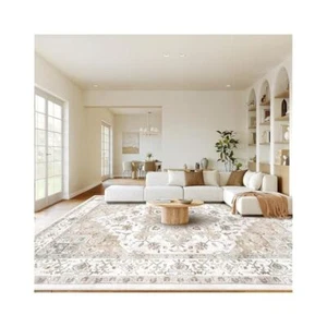 Large 8x10 Area Rug, Easy Care, Machine Washable, Non,Slip, Long Lasting - Picture 1 of 6