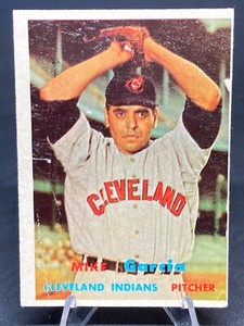 1957 Topps Baseball Card Mike Garcia #300 VG-GX AM