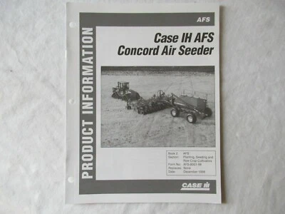 1998 CASEIH AFS concord air seeder product information brochure 8 pages - Image 1 of 4