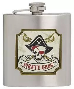 Pirate Stainless Flask - 6oz, 1 Pc Brand New Free Shipping.... - Picture 1 of 1