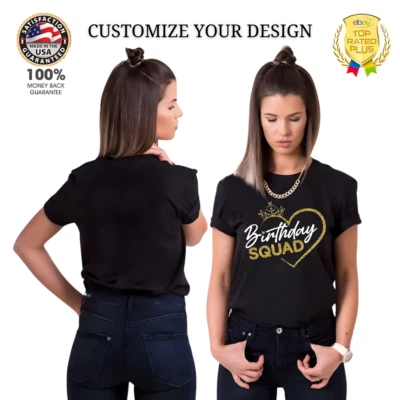 CAMISETA ESCUADRÓN CUMPLEAÑOS PERSONALIZA TU NOMBRE TEXTO IMAGEN ALGODÓN SUAVE ADULTO 12 Foto 1 de 4