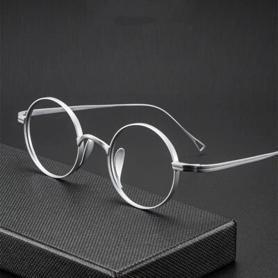 Japanese Retro Round Titanium Glasses Women Men Eyeglass Frames Brand Spectacles - Image 1 of 4