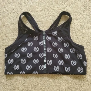 Victoria’s Secret PINK Ultimate Unlined Zip Front Sport Bra Large - Picture 1 of 10