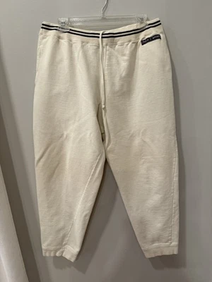 Polo Deportivo Ralph Lauren Jogger Pantalones Deportivos Vintage Crema Pantalón Talla M Foto 1 de 4