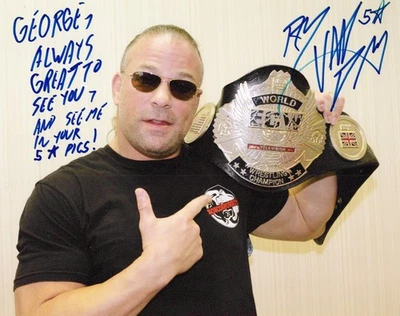 FOTO 8x10 autografiada firmada por Rob Van Dam - ECW WWF TNA WWE LUCHA LIBRE Foto 1 de 4