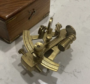 Antique ROSS LONDON 5 inch Marine SEXTANT Nautical Maritime Captain Brass Gift - Picture 1 of 10