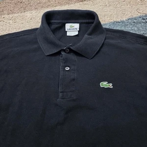 Lacoste Poloshirt Herren Gr. 6 Schwarz Kurzarm Baumwolle Klassisch Hergestellt in Peru - Bild 1 von 7