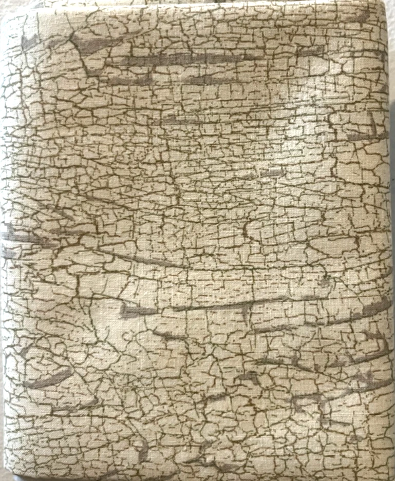 Quilt Fabric Cream/Gray Crackle Pattern 1Yd  36" x 42-44" 100% Cotton YDC #19 - Image 1 of 1