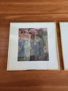 Paar Isabel PORTER Pastellgemälde signiert, CALIFORNIA ARTIST. 1920-2011 - Bild 1 von 7