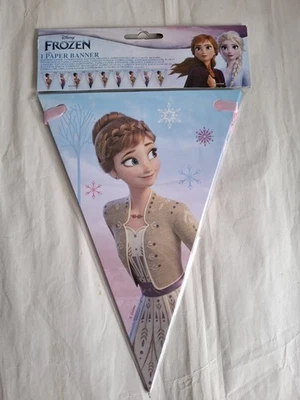 BANNER BANDEIRA FESTA DE ANIVERSÁRIO DISNEY FROZEN BUNTING WIND SPIRIT - ENVIO RÁPIDO - Imagem 1 de 2