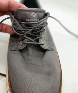 Zapatos de cubierta GANT Prepville grises informales con cordones de lona de caña baja talla 10 (43) - Imagen 1 de 10