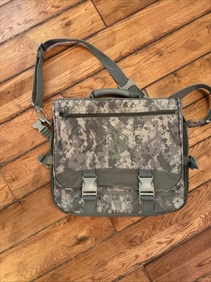 Estuche de lujo digital gris camuflaje portafolio para computadora portátil, bolsa de mensajero para tableta Foto 1 de 4