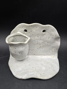 Steingut Regal mit kleiner Vase Wandtasche - Bild 1 von 12