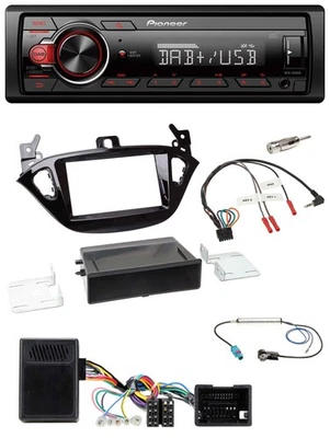 Pioneer MP3 1DIN DAB USB Lenkrad Autoradio für Opel Adam ab 2013 Corsa E Ablage - Bild 1 von 4