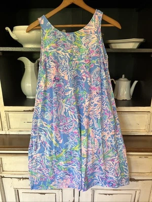 Vestido Lilly Pulitzer Kristen Swing Tropical Pequeño Playa Preppy Resort Costero Foto 1 de 4