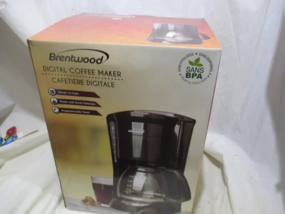 BRENTWOOD 12CUP DIGITAL COFFEE MAKER | TS-218B SKU: HTS218B New Open Box - Image 1 of 4