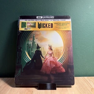Wicked (2024) [4K UHD Blu-ray SteelBook, Includes J-Card, Sealed] - Imagen 1 de 6
