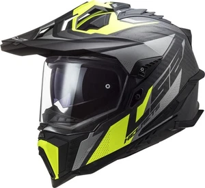 LS2 Explorer Focus Matte Titanium Yellow Helmet - Picture 1 of 6