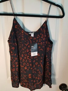 Cami Nine West mezcla de seda capas NEGRO y ROJO para mujer talla XS NUEVO CON ETIQUETAS PRECIO DE VENTA SUGERIDO POR EL FABRICANTE $44 - Imagen 1 de 7