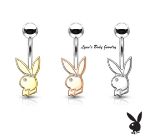 Playboy Bunny * Clear Gem Eye with Headband * Belly Navel Ring (Select Color) - Picture 1 of 7