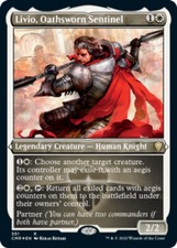 1x Livio, Oathsworn Sentinel - Foil Etched NM-Mint, English Commander Legends MT