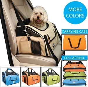 Ultra-Lock Collapsible Safety Travel Wire Folding Pet Dog or Cat Carseat Carrier - Picture 1 of 5