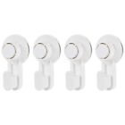 Suction Cup Hook Wall Mount Single Hook Towel Robe Hanger 100x55x35mm White 4Pcs