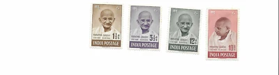 India - Juego de sellos "MAHATMA GANDHI" SG #305 - 308 MNH 1948 Foto 1 de 2