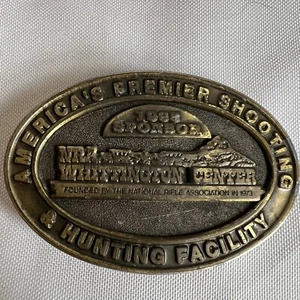 NRA National Rifle Association Jagd Waffenrechte 95 90er Vintage Gürtelschnalle - Bild 1 von 6