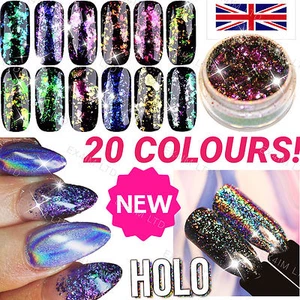 Chameleon Nail Flakes Multichrome Powder Colour Shifting Nails Rose Gold TREND - Picture 1 of 34