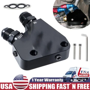Oil Cooler Adapter Block for Corvette C5/6/7 1997-2019 & GM LS1/2/3/6/7/9 Gen IV - Picture 1 of 12