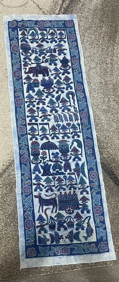 Blue batik art - Image 1 of 1