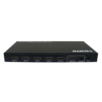 4x2 HDMI 2.0 Matrix Switch Switcher 4K @ 60Hz YUV 4:4:4 18Gbps HDR - 4-in, 2-out - Image 1 of 4